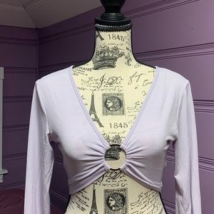 JustPolly Womens Euphoria Themed Cropped Long Sleeve